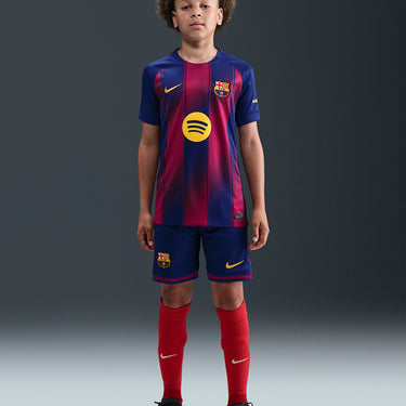 FC Barcelona 2025/26 Stadium Home Big Kids' Nike Dri-FIT Soccer Replica Jersey