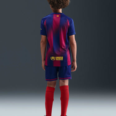 FC Barcelona 2025/26 Stadium Home Big Kids' Nike Dri-FIT Soccer Replica Jersey