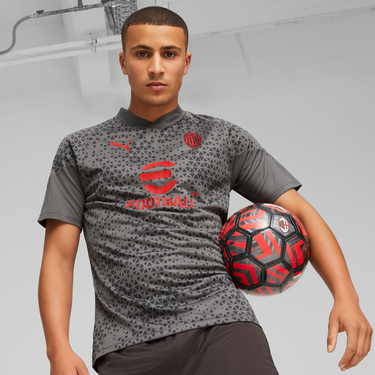 Puma ACM Training Jersey (Flat Medium Gray-For All Time Red)