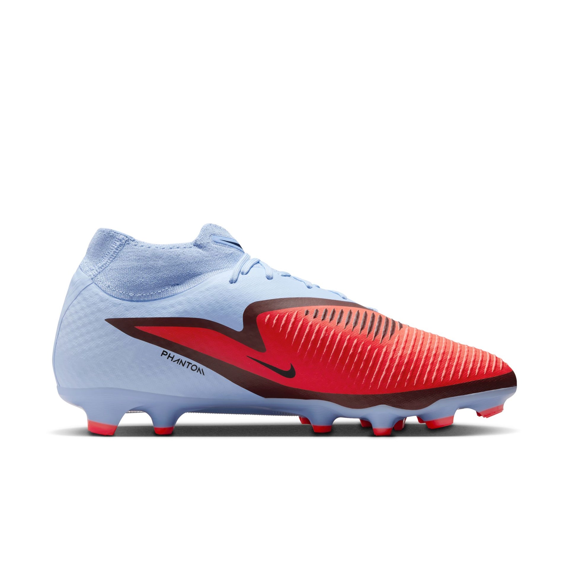 Nike Phantom High Academy Multi-ground Football Boot MENS Royal Tint/Bright Crimson 4(US)