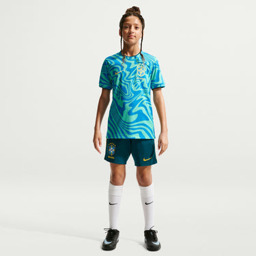 Brazil Big Kids' Nike Dri-FIT Soccer Pre-Match Short-Sleeve Top