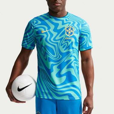 Brazil Academy Pro Men's Nike Dri-FIT Soccer Pre-Match Short-Sleeve Top