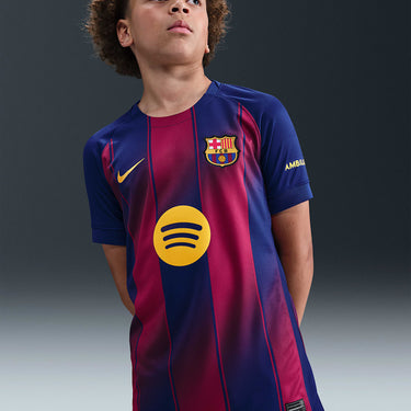 FC Barcelona 2025/26 Stadium Home Big Kids' Nike Dri-FIT Soccer Replica Jersey